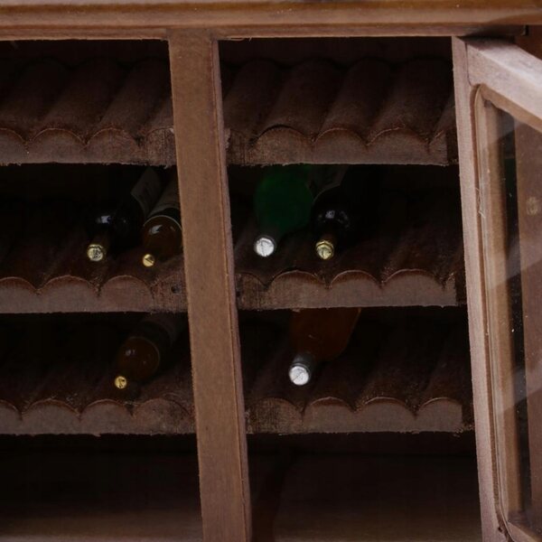 Miniatura 1:12 Mobile Brucia Vino con Bicchieri per Casa delle Bambole