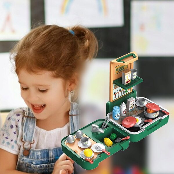 Set Gioco Play House 41 pezzi con Accessori per Bambini da 18 Mesi in ABS
