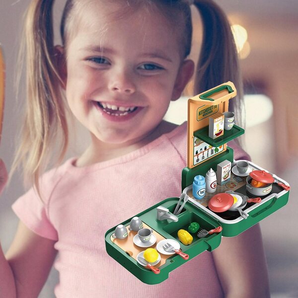 Set Gioco Play House 41 pezzi con Accessori per Bambini da 18 Mesi in ABS