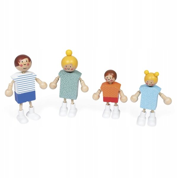 Dollhouse in legno Janod con 15 accessori, 3 piani, gioco creativo per bambini
