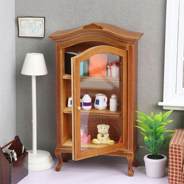 Miniatura armadio in legno per casa delle bambole, decorazione scala 1:12