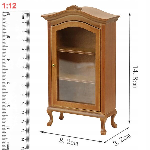 Miniatura armadio in legno per casa delle bambole, decorazione scala 1:12