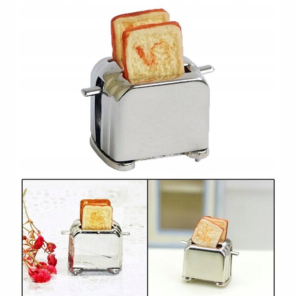 1:12 Brot-Miniaturomat aus Legierung für Puppenhaus, Silber