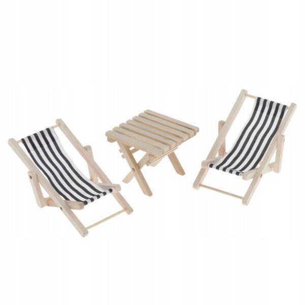 1:12 Puppenhaus-Miniatur-Gartenmöbel-Set aus Holz
