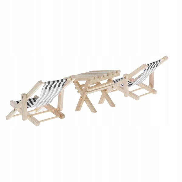 1:12 Puppenhaus-Miniatur-Gartenmöbel-Set aus Holz