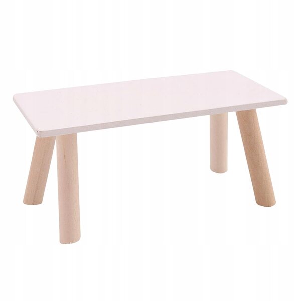 Elegante mini tavolino in legno 1:12 per casa delle bambole, ideale per decorazioni