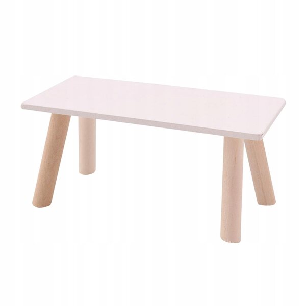 Elegante mini tavolino in legno 1:12 per casa delle bambole, ideale per decorazioni