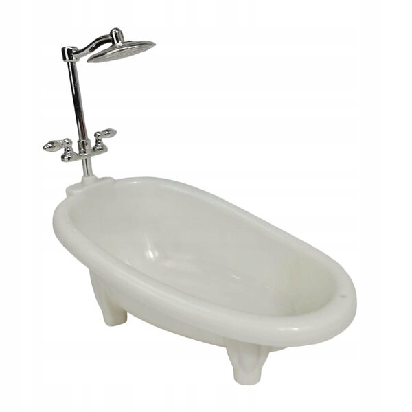 Mini vasca da bagno per casa delle bambole in ABS resistente 16x9x7 cm