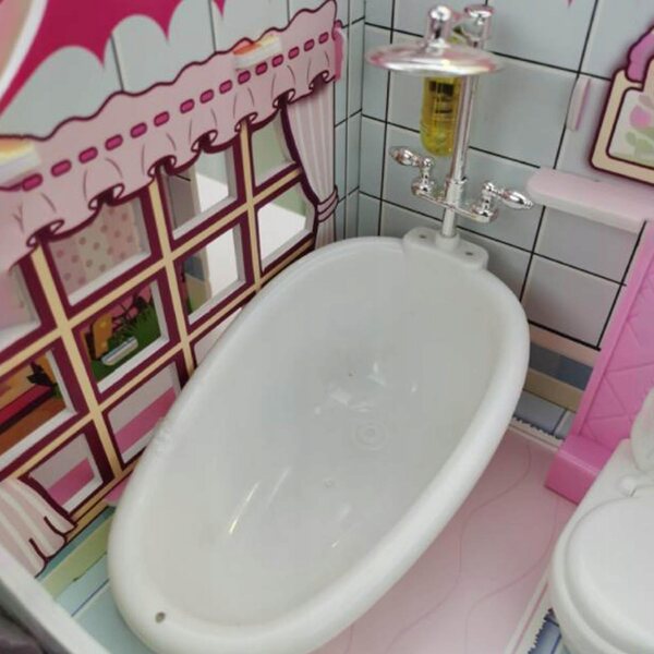 Mini vasca da bagno per casa delle bambole in ABS resistente 16x9x7 cm