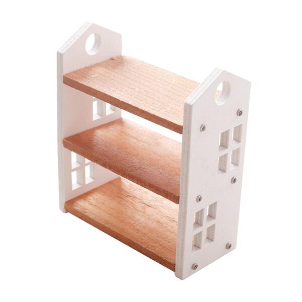 1:12 Mini-Puppenhaus-Geschenk aus Holz, 3-stöckiges Regal