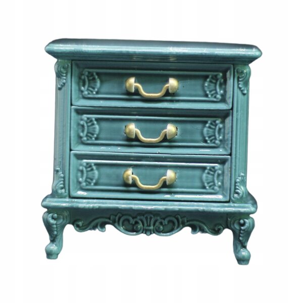 Miniatura 1:16 Comodino in Legno per Casa delle Bambole con Cassetto