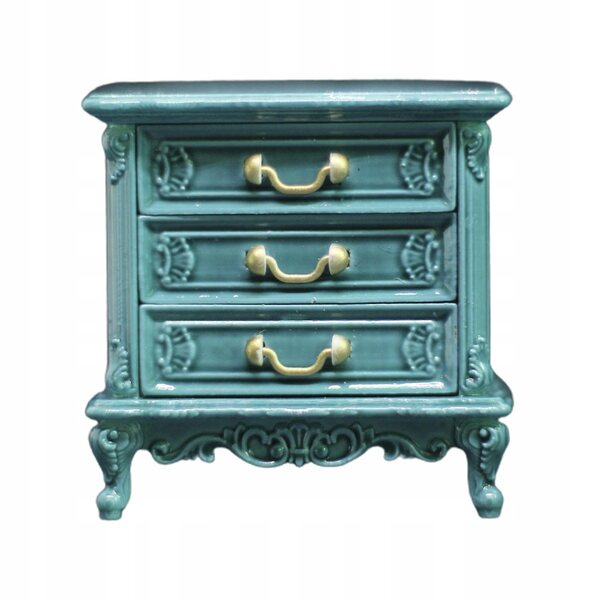 Miniatura 1:16 Comodino in Legno per Casa delle Bambole con Cassetto