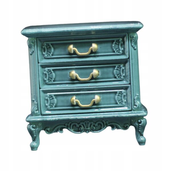 Miniatura 1:16 Comodino in Legno per Casa delle Bambole con Cassetto