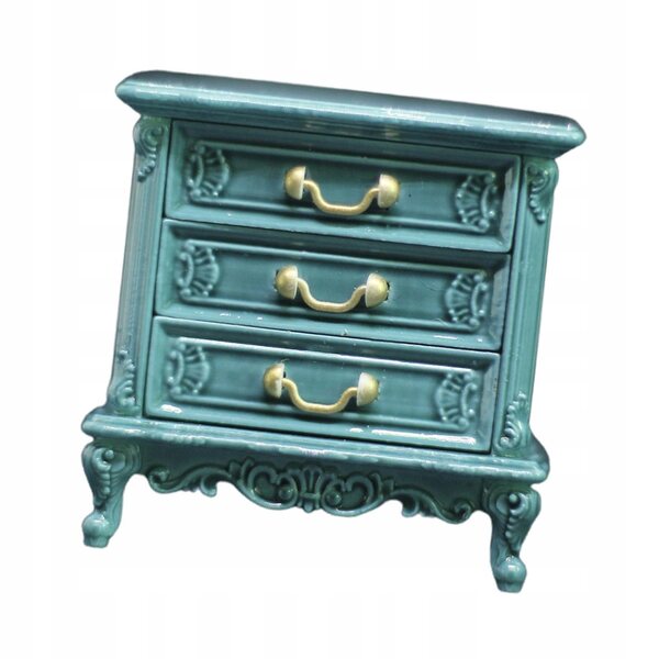 Miniatura 1:16 Comodino in Legno per Casa delle Bambole con Cassetto