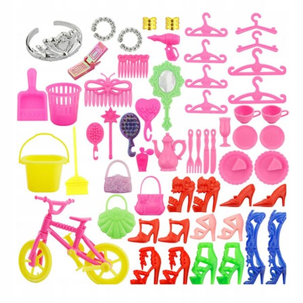 Set 55 Accessori Multifunzione per Casa delle Bambole 1/6 - Giochi per Bambine