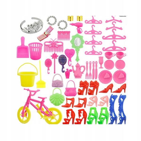 Set 55 Accessori Multifunzione per Casa delle Bambole 1/6 - Giochi per Bambine