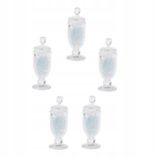 Set 5 Sbarazzini Miniature Barattoli con Caramelle Casa delle Bambole 1:12