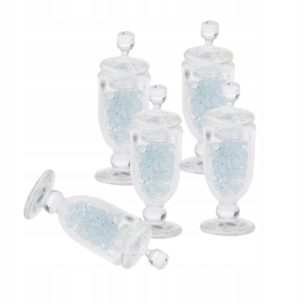 Set 5 Sbarazzini Miniature Barattoli con Caramelle Casa delle Bambole 1:12