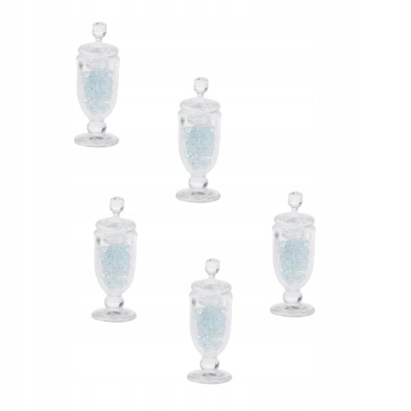 Set 5 Sbarazzini Miniature Barattoli con Caramelle Casa delle Bambole 1:12