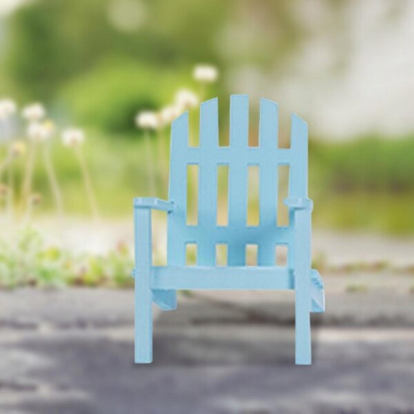 Holzbank für 1:12 Puppenhaus, blaue Miniaturmöbel
