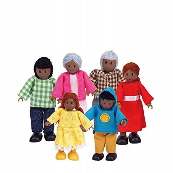 Afrikanische Holzfamilie Hape E3501 – Puppenhauszubehör