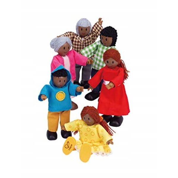 Afrikanische Holzfamilie Hape E3501 – Puppenhauszubehör