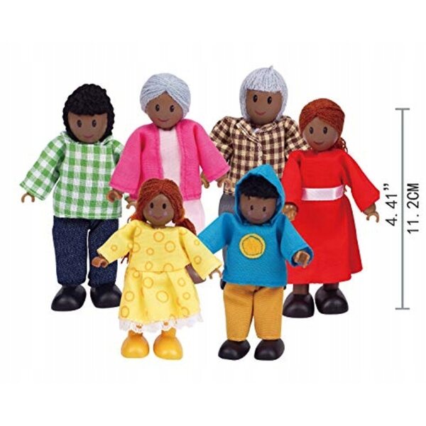 Afrikanische Holzfamilie Hape E3501 – Puppenhauszubehör