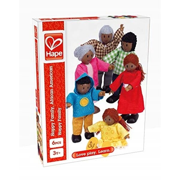 Afrikanische Holzfamilie Hape E3501 – Puppenhauszubehör