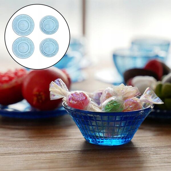 Mini set piatto frutta per casa delle bambole 1:12 in plastica blu