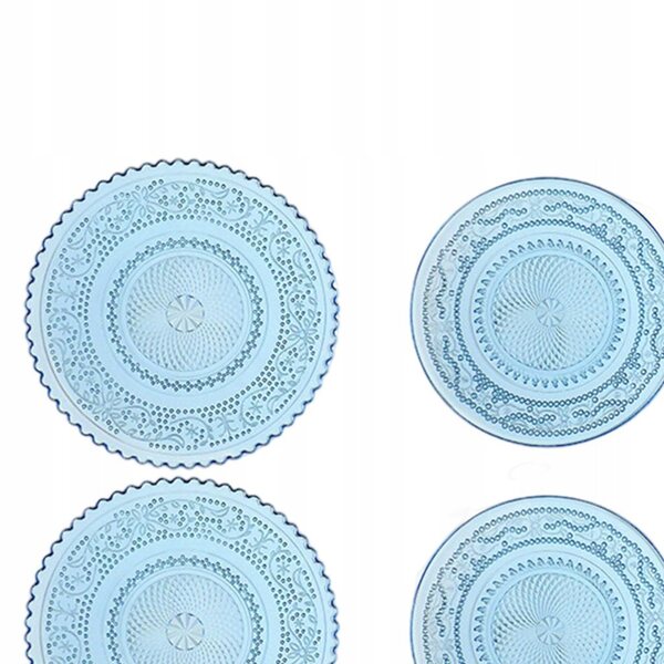 Mini set piatto frutta per casa delle bambole 1:12 in plastica blu