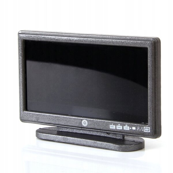 Miniatuur breedbeeld LCD televisie met afstandsbediening voor een poppenhuis