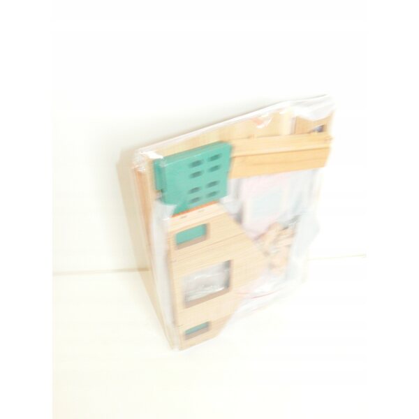 Casa di legno per bambini, giocattolo educativo 20x20x15 cm, età 3+