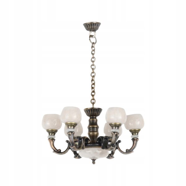 Lustre miniature 1:12 en métal pour maison de poupée moderne