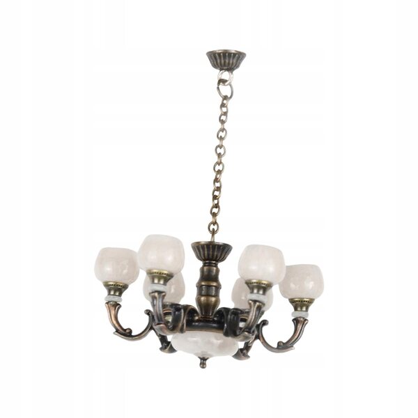 Lustre miniature 1:12 en métal pour maison de poupée moderne