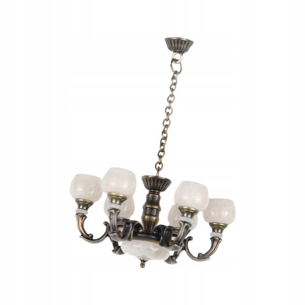 Lustre miniature 1:12 en métal pour maison de poupée moderne