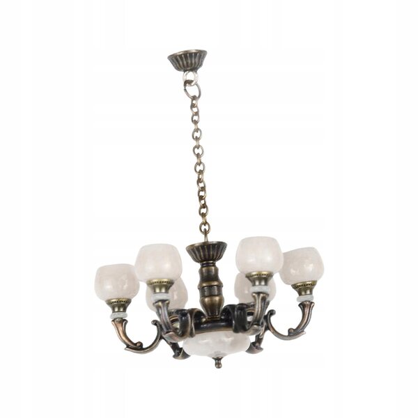 Lustre miniature 1:12 en métal pour maison de poupée moderne