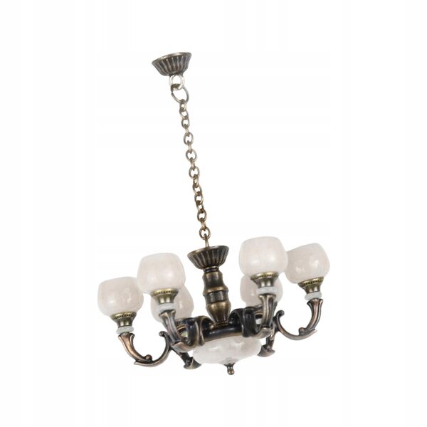 Lustre miniature 1:12 en métal pour maison de poupée moderne