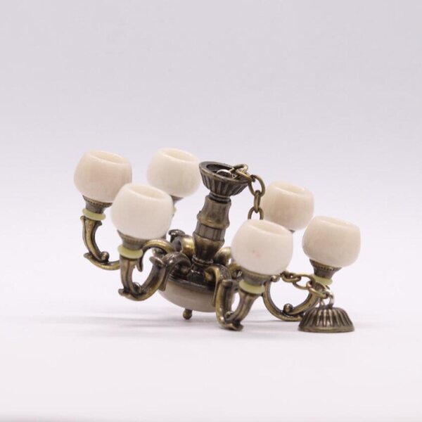 Lustre miniature 1:12 en métal pour maison de poupée moderne