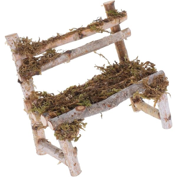 Hemobllo Mini Sedia in Legno per Case delle Bambole e Micro Paesaggi 15x15x8,5 cm