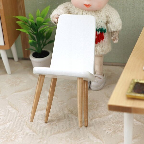 Mini Sedia in Legno per Casa delle Bambole 1:12, Arredo Perfetto e Resistente