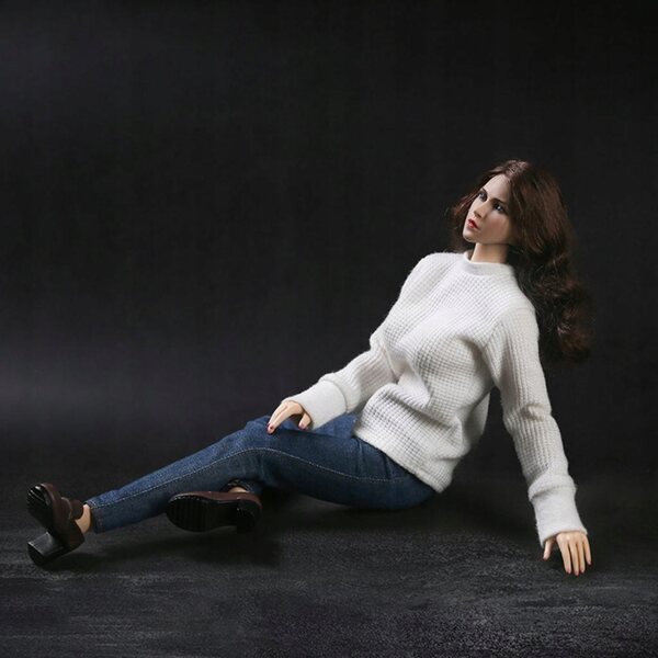 1/6 Freizeitkleidung: Pullover und Jeans für 12-Zoll-Puppe