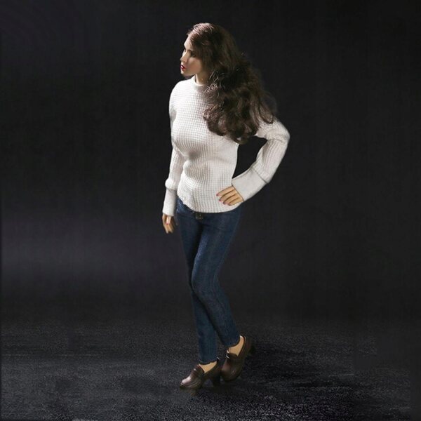 1/6 Freizeitkleidung: Pullover und Jeans für 12-Zoll-Puppe