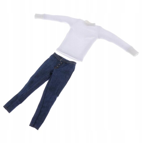 1/6 Freizeitkleidung: Pullover und Jeans für 12-Zoll-Puppe