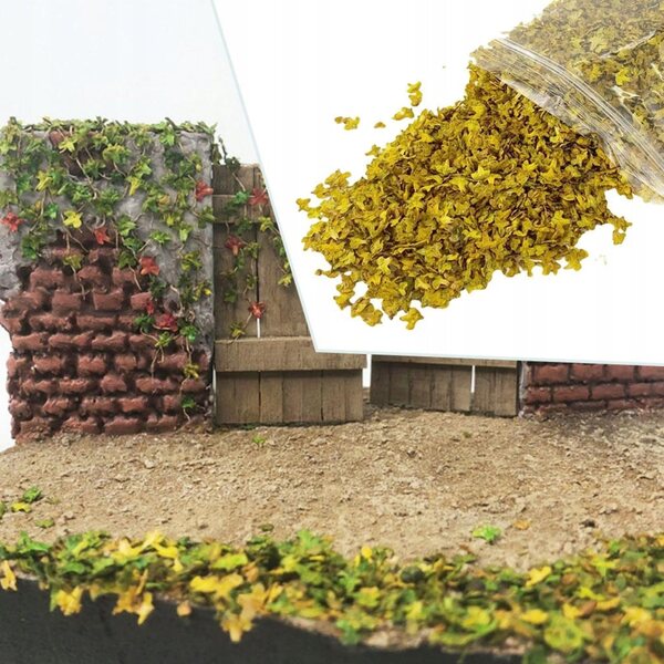 Gelbe Miniaturblätter für Dioramen und Eisenbahnmodelle, 33 ml Harz