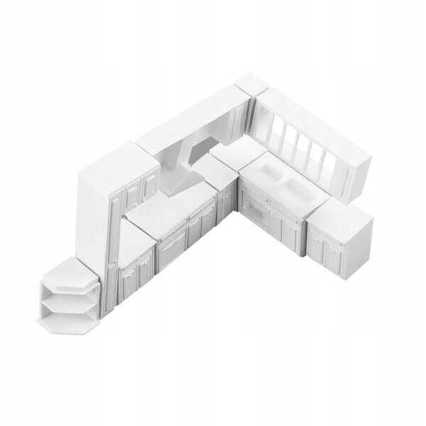 Meubles de cuisine miniatures 1:25 pour maison de poupée en bois, modèle détaillé