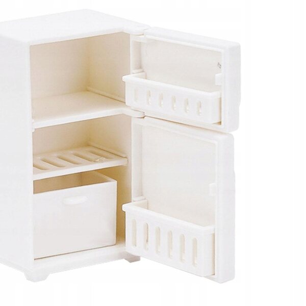 Mini frigorifero bianco per casa delle bambole scala 1:6 accessorio cucina
