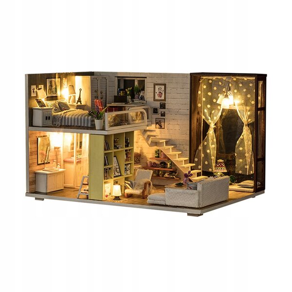 Zestetto Miniature Casa delle Bambole in Legno per Creatività e Divertimento