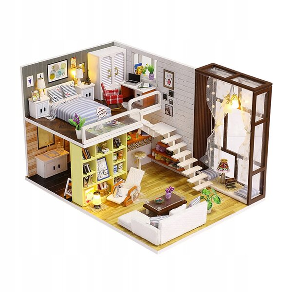 Zestetto Miniature Casa delle Bambole in Legno per Creatività e Divertimento