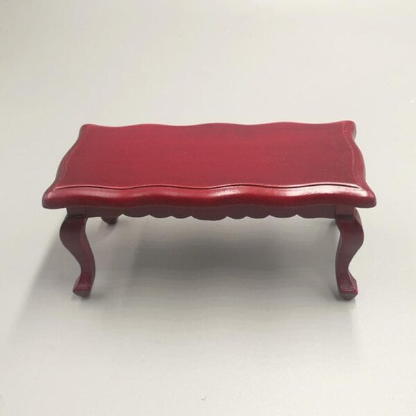 Domek dla lalek Mini Dinette Miniaturowa kawa Drewniane akcesoria Stolik Teatable
