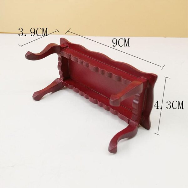 Domek dla lalek Mini Dinette Miniaturowa kawa Drewniane akcesoria Stolik Teatable